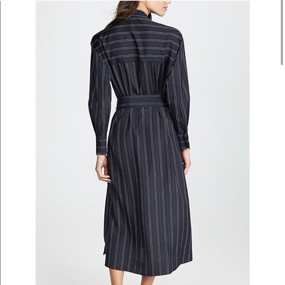 NWT Vince | Pinstriped Midi Dress - Picture 3 of 14